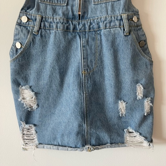 The Impeccable Pig denim jumper dress. Small - Picture 4 of 10